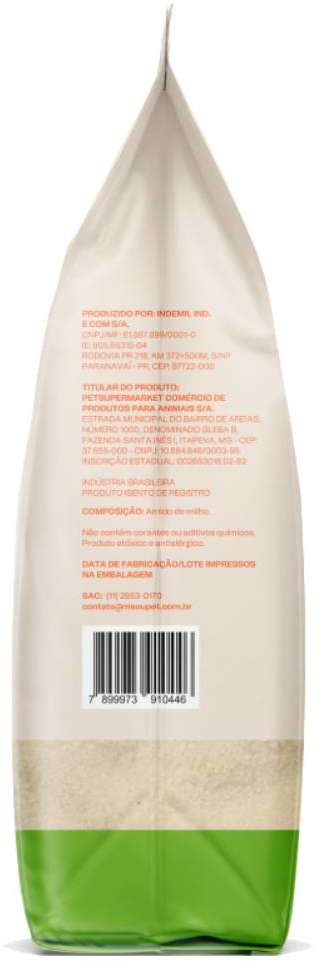 Areia Higiênica Meau Biodegradável Grãos Finos para Gatos - 4Kg
