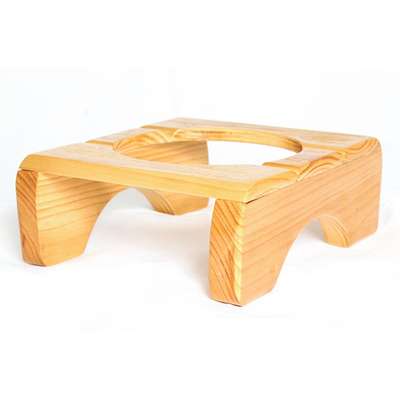 Comedouro Madeira com Bowl em Inox Modelo 1