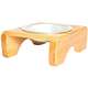 Comedouro Madeira com Bowl em Inox Modelo 1