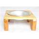 Comedouro Madeira com Bowl em Inox Modelo 1