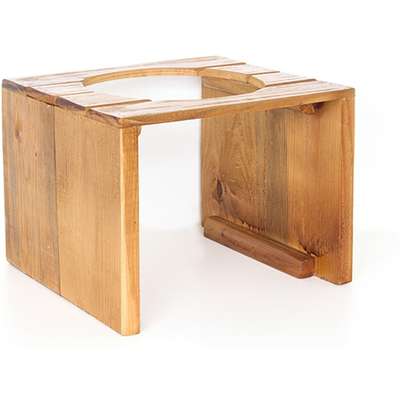 Comedouro Madeira com Bowl em Inox Modelo 1