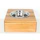Comedouro Madeira com Bowl em Inox Modelo 2