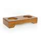 Comedouro Duplo Madeira com Bowl em Inox Modelo 2