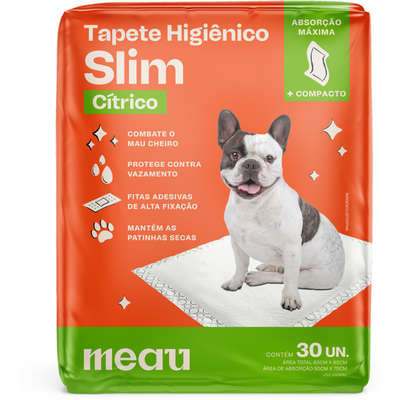 アデレイslimメソッド3本 Tapete Higiênico Meau Cheirinho Cítrico Slim para cachorro 120