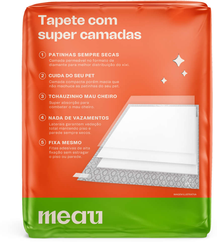 Tapete Higiênico Meau Cheirinho Cítrico Slim para Cães - 30 Unidades
