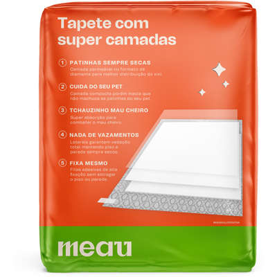 Tapete Higiênico Meau Cheirinho Cítrico Slim para cachorro 120