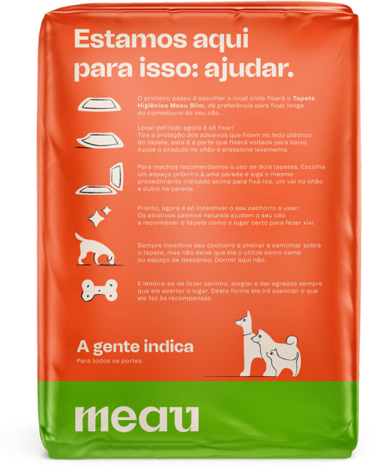 Tapete Higiênico Meau Cheirinho Cítrico Slim para Cães - 30 Unidades