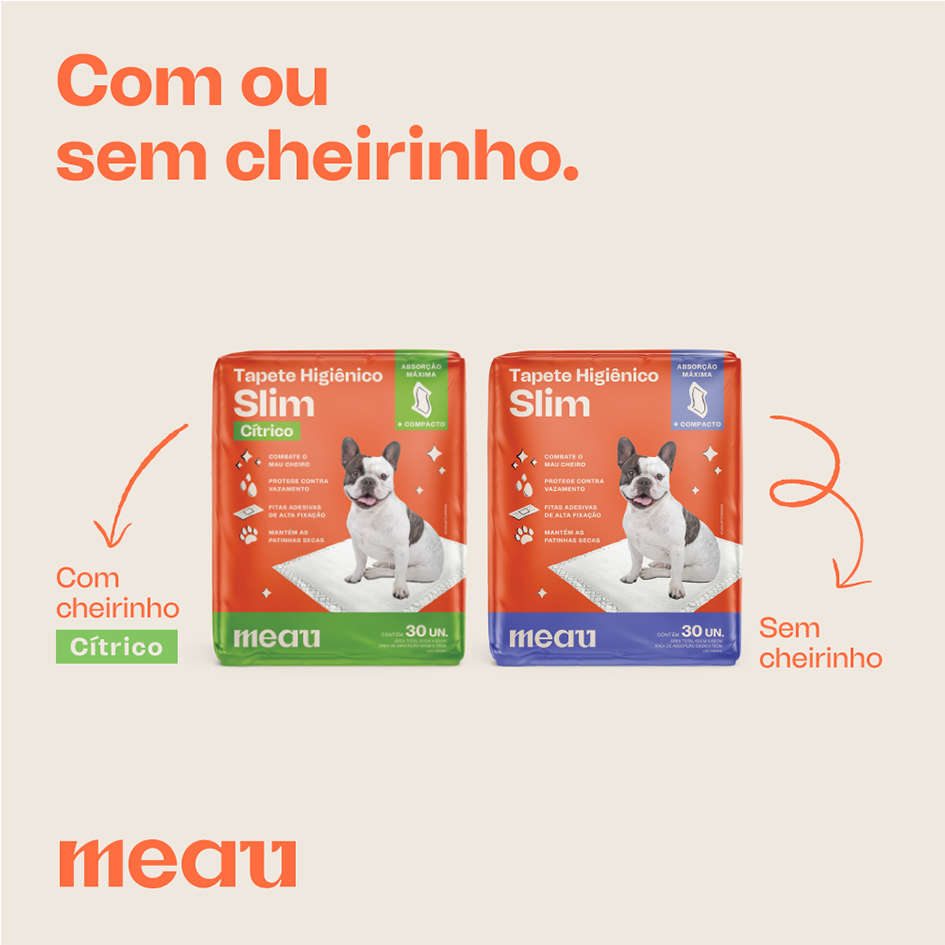 Tapete Higiênico Meau Slim para Cães - 30 Unidades