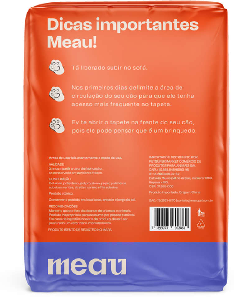 Tapete Higiênico Meau Slim para Cães - 30 Unidades