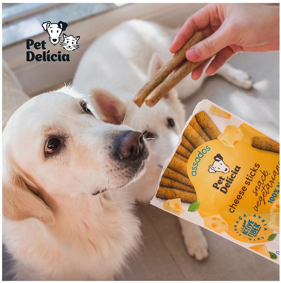 Snack Pet Delícia Petisco Natural para Cães Sabor Queijo - 120g