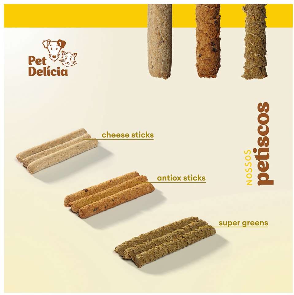 Snack Pet Delícia Petisco Natural para Cães Sabor Queijo - 120g