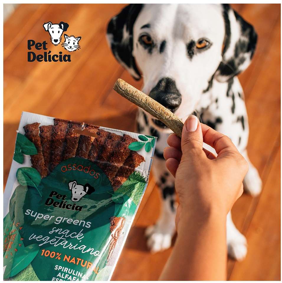 Snack Pet Delícia Petisco Natural para Cães Sabor Alfafa e Espinafre - 120g