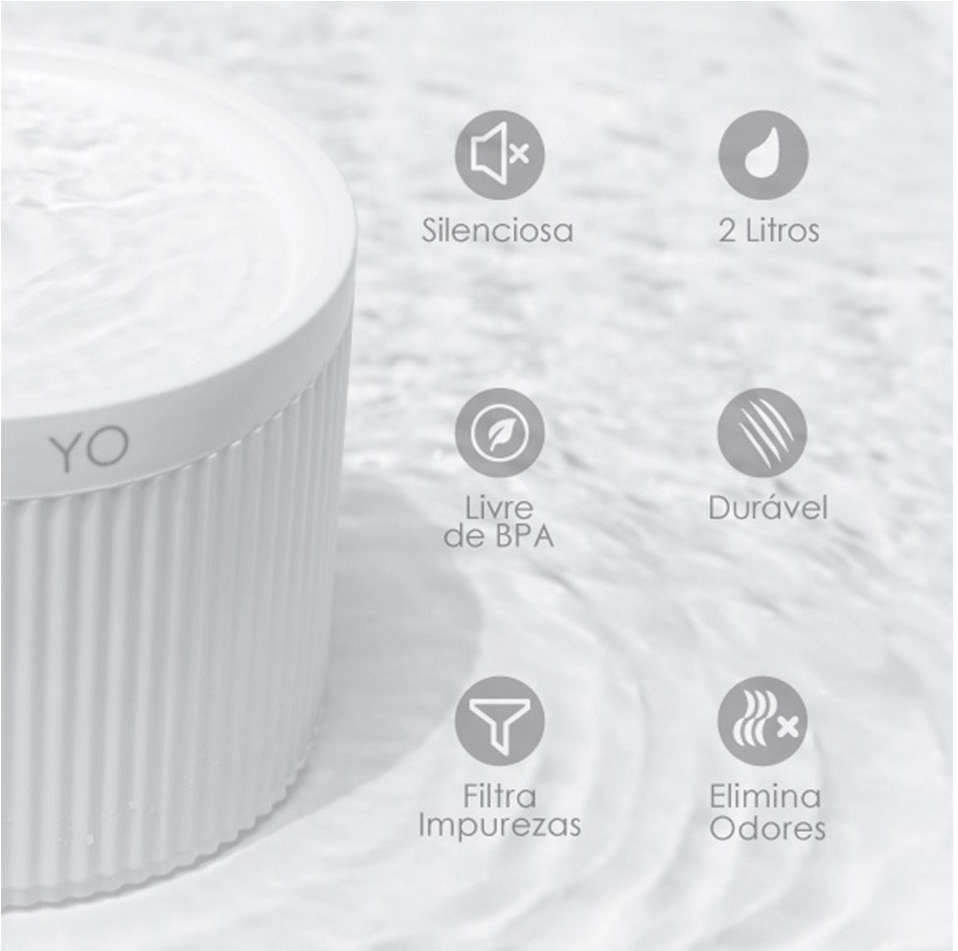 Fonte Bebedouro YO Branco - Bivolt