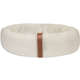 Cama Lush Off-White com Tag Caramelo para Gatos