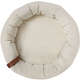 Cama Lush Off-White com Tag Caramelo para Gatos