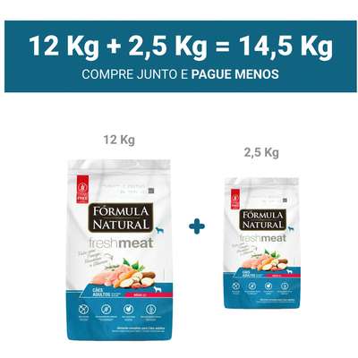 Ração Seca Fórmula Natural Fresh Meat Cães Adultos Raças Médias