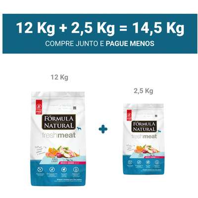Ração Seca Fórmula Natural Fresh Meat Cães Light Raças Médias e Grandes