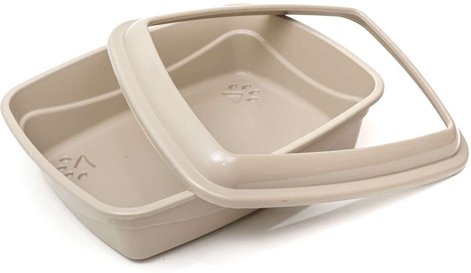 Bandeja Higiênica Pet Injet Master Cat Com Borda Design Nude - Tam. Único