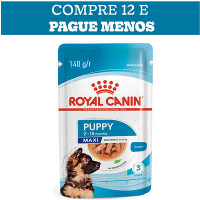 Ração Royal Canin Sachê Size Health Nutrition Puppy Wet para Cães Filhotes Raças Grandes