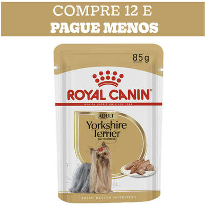 Ração Royal Canin Sachê Breed Health Nutrition Adult Wet para Yorkshire Terrier