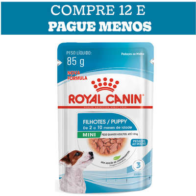 Ração Royal Canin Sachê Size Health Nutrition Puppy Wet para Cães Filhotes Raças Pequenas