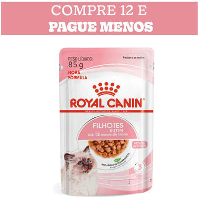Ração Royal Canin Sachê Feline Kitten Instinctive para Gatos Filhotes com até 12 meses