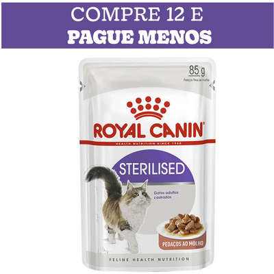 Ração Royal Canin Sachê Feline Sterilised para Gatos Castrados