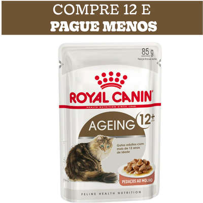 Ração Royal Canin Sachê Feline Health Nutrition Ageing +12 para Gatos Idosos