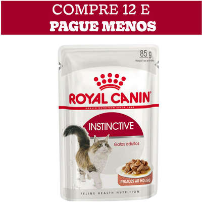Ração Royal Canin Sachê Feline Instinctive para Gatos com idade acima de 12 meses