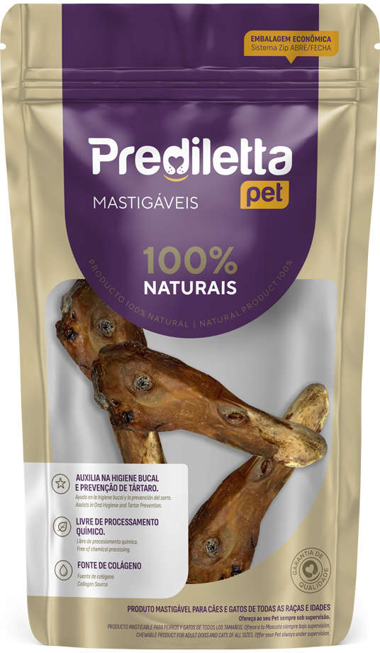 Petisco Prediletta Pet para Cães Cabeça de Pato - 3 Unidades