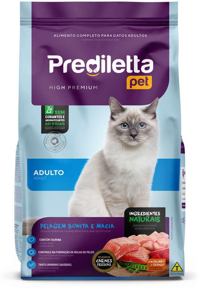 Ração Seca Prediletta Pet Carne e Vegetais para Gatos Adultos - 10,1Kg