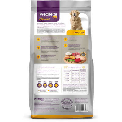 Ração Seca Prediletta Pet Especial Carne e Vegetais para Cães Adultos