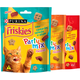 Kit Petisco Purina Friskies para Gatos Adultos Sabores Carne e Cordeiro, Frango e Fígado e Camarão e Atum - 3 Unidades