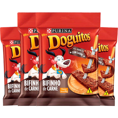 Petisco Purina Doguitos Doguitos para Cães Sabor Carne