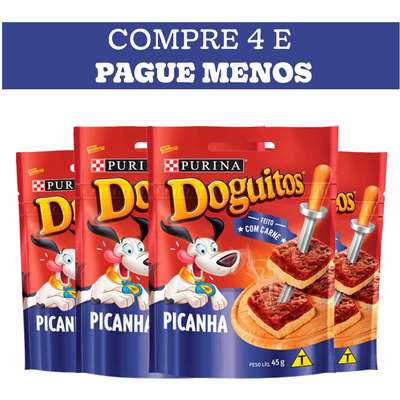 Petisco Purina Doguitos Doguitos para Cães Sabor Picanha