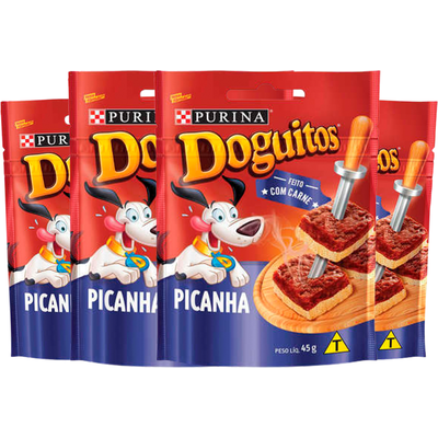 Petisco Purina Doguitos Doguitos para Cães Sabor Picanha