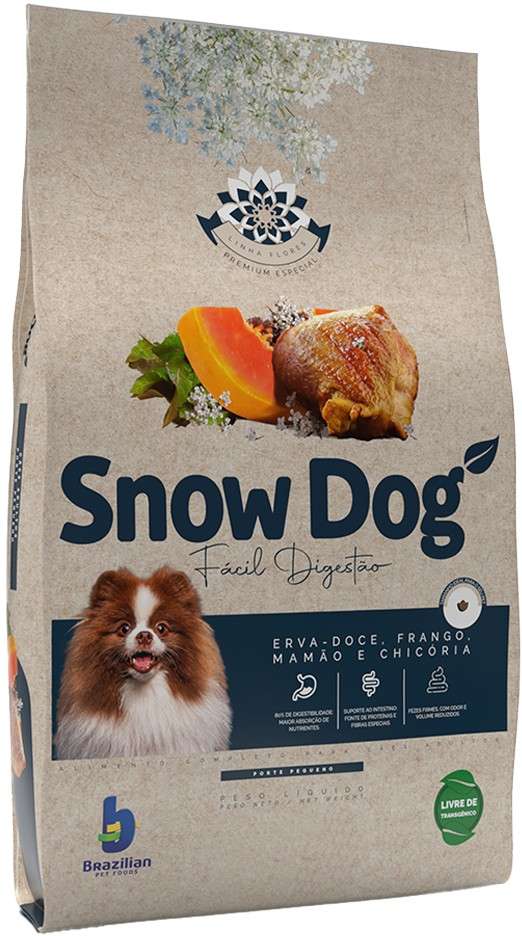 Ração Seca Snow Dog Fácil Digestão para Cães Adultos Porte Pequeno - 10,1Kg
