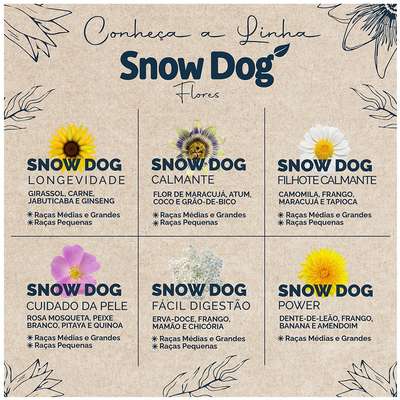 Ração Seca Snow Dog Flores Calmante para Cães Adultos Porte Pequeno
