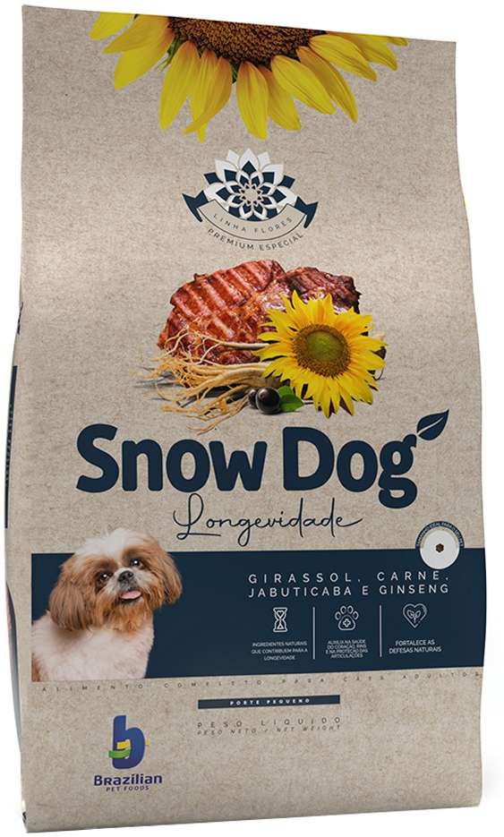 Ração Seca Snow Dog Flores Longevidade para Cães Adultos Porte Pequeno - 15Kg