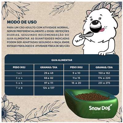 Ração Seca Snow Dog Flores Longevidade para Cães Adultos Porte Pequeno