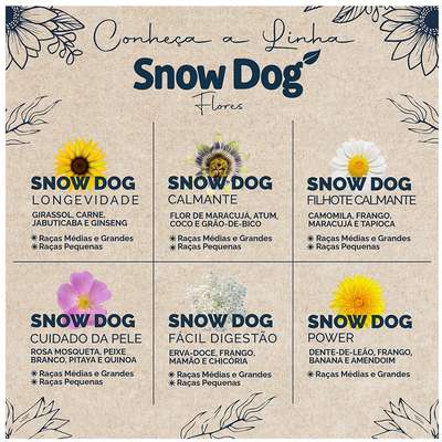 Ração Seca Snow Dog Flores Longevidade para Cães Adultos Porte Pequeno
