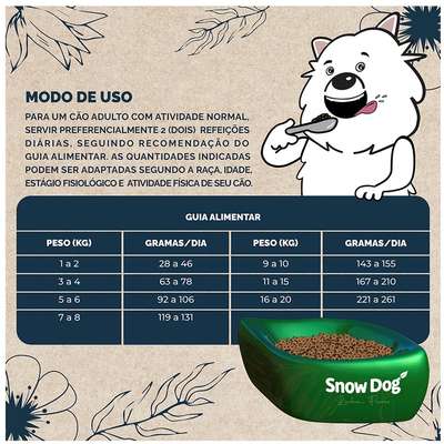 Ração Seca Snow Dog Flores Cuidado da Pele para Cães Adultos Porte Pequeno