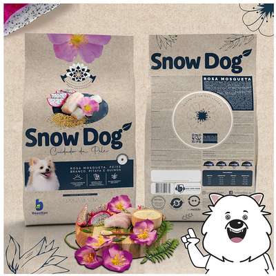 Ração Seca Snow Dog Flores Cuidado da Pele para Cães Adultos Porte Pequeno