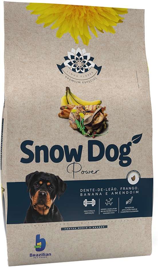 Ração Seca Snow Dog Flores Power para Cães Adultos Porte Médio e Grande - 20Kg