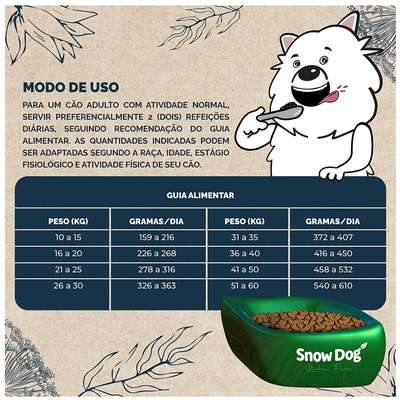 Ração Seca Snow Dog Fácil Digestão para Cães Adultos Porte Médio e Grande