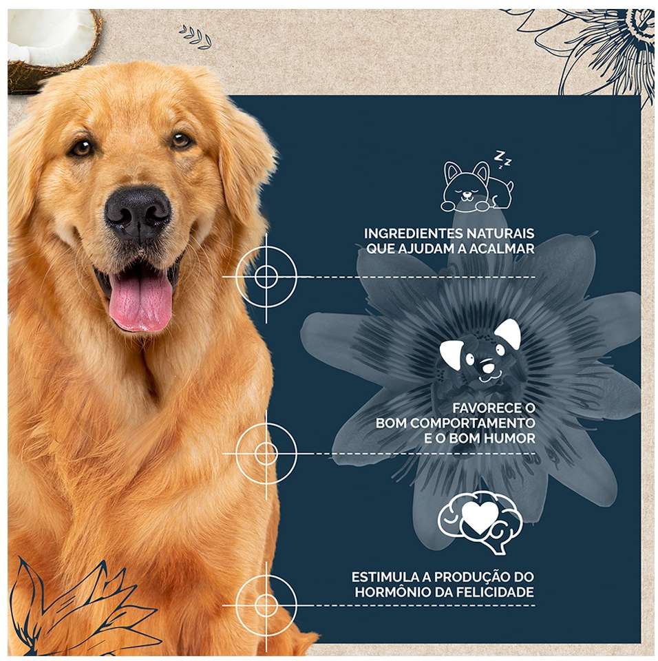 Ração Seca Snow Dog Flores Calmante para Cães Adutos Porte Médio e Grande - 20Kg