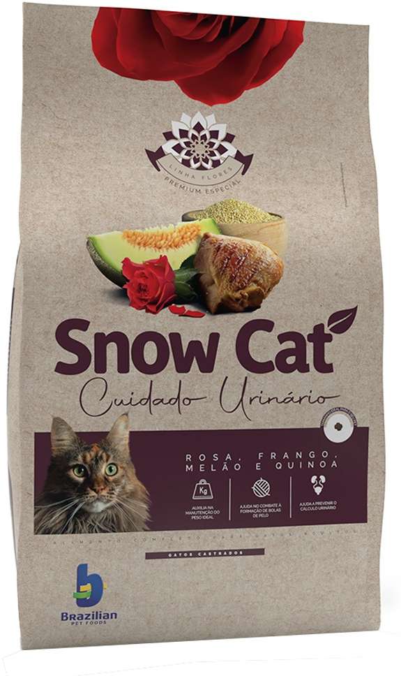 Ração Seca Snow Cat Flores Cuidado Urinário para Gatos Castrados - 10,1Kg