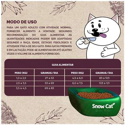 Ração Seca Snow Cat Flores Fácil Sujestão para Gatos Adultos