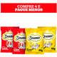 Kit Petisco Dreamies para Gatos Adultos 2 Carne e 2 Frango - 4 Unidades