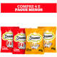 Kit Petisco Dreamies para Gatos Adultos 2 Carne e 2 Queijo - 4 Unidades